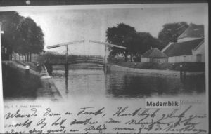 1905
Rechts brandspuithuisje en pakhuis Wiborg
