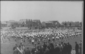 1938
Landelijke gymwedstrijden op het sportveld aan het Vooreiland.
