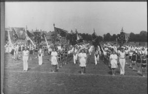 1938
Landelijke gymwedstrijden op het sportveld aan het Vooreiland.
