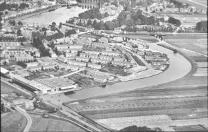 Panorama 1965
Op voorgrond M.E.O veiling, Plan West, Overlekerkanaal
